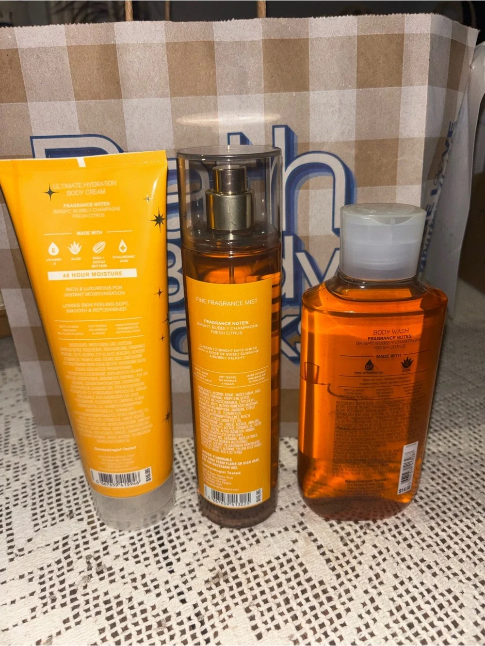 Bath & Body Works three piece